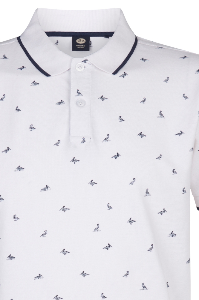 POLO MET ALLOVER PRINT M 1050 POL106 0000 Bright White